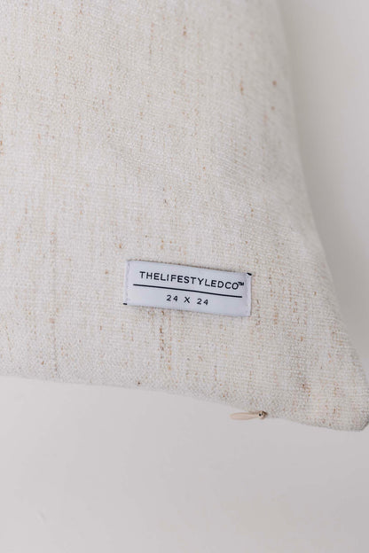 Whisper Slub Chenille Pillow - Bone - 2 Sizes