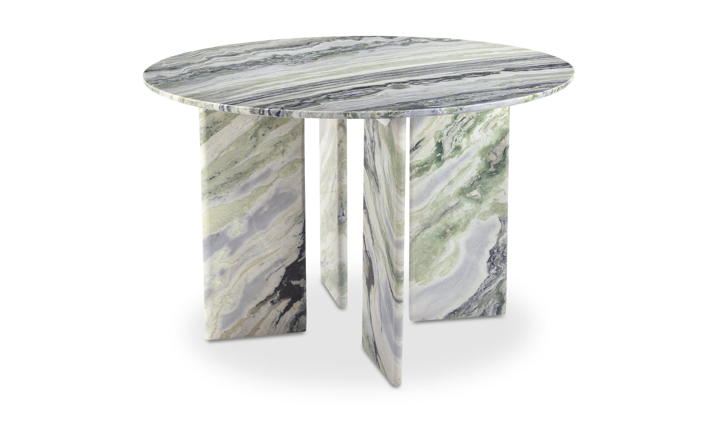 CELIA ROUND DINING TABLE GREEN ONYX MARBLE