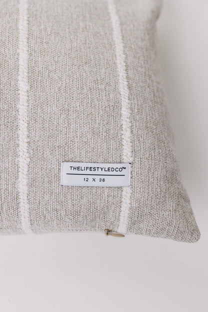 Jolie Textured Slub Stripe Pillow - 3 Sizes