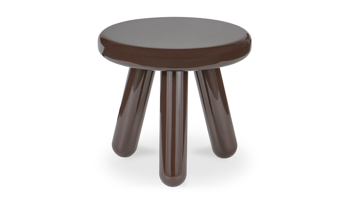 Joy Accent Table Dark Brown Lacquer.