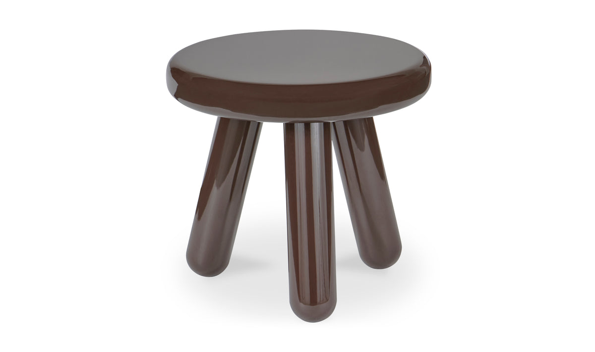 Joy Accent Table Dark Brown Lacquer.