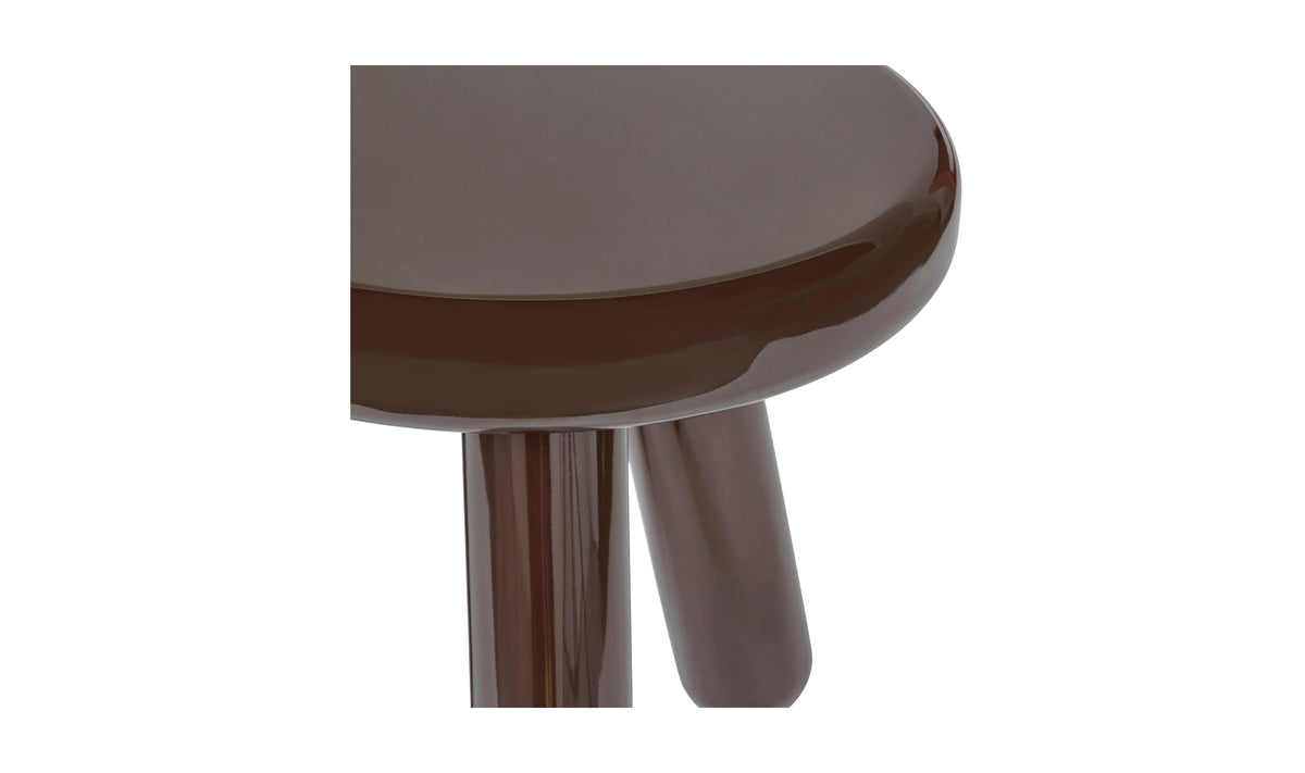 Joy Accent Table Dark Brown Lacquer.