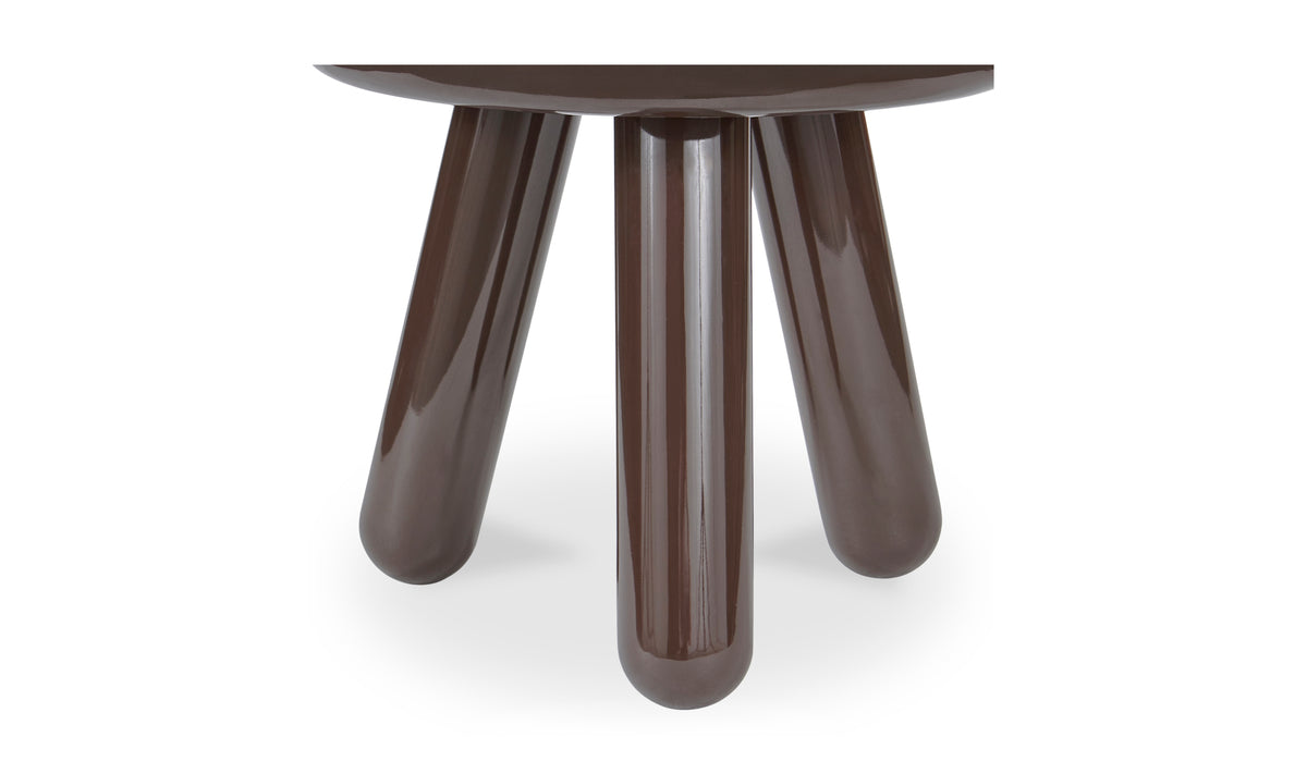 Joy Accent Table Dark Brown Lacquer.