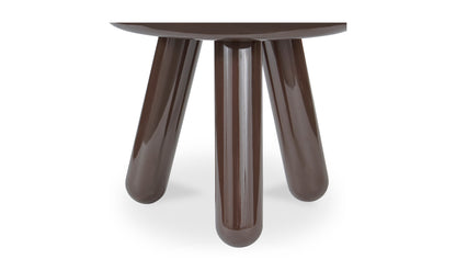 Joy Accent Table Dark Brown Lacquer.