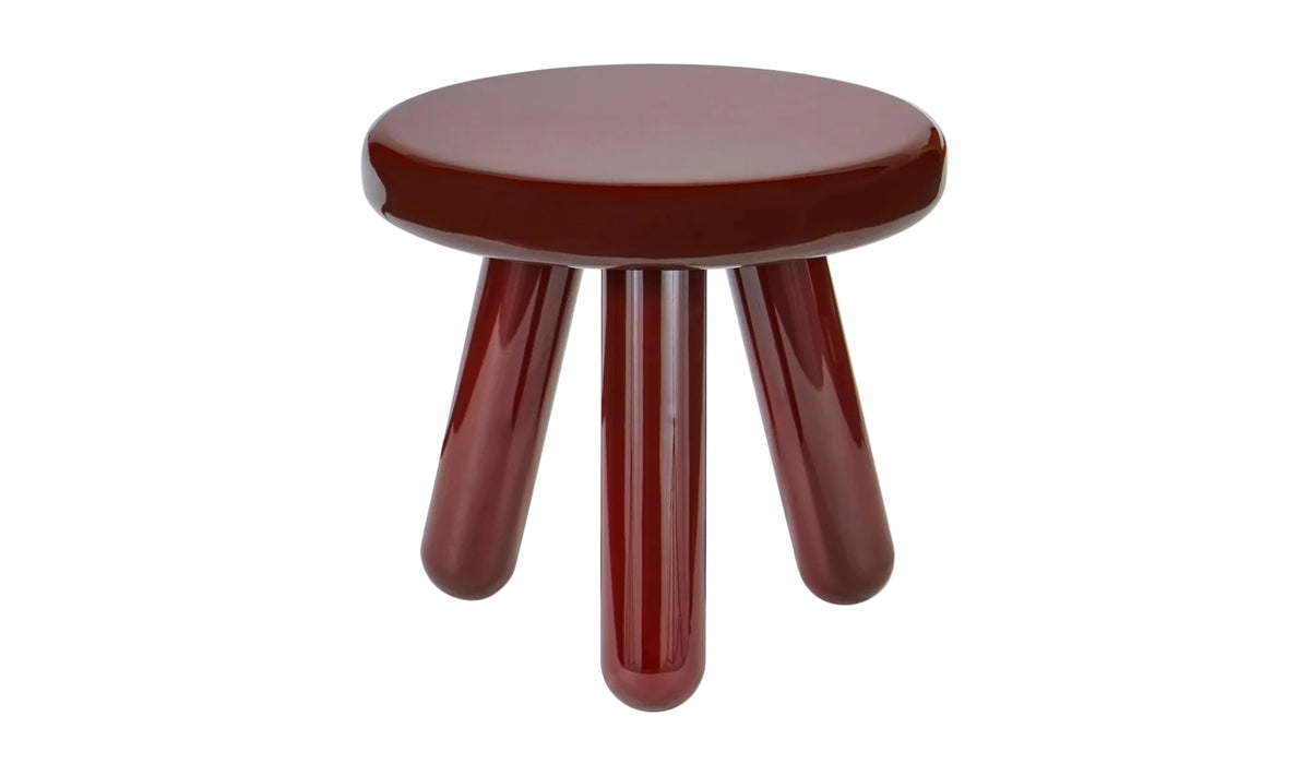 Joy Accent Table Deep Red Lacquer.