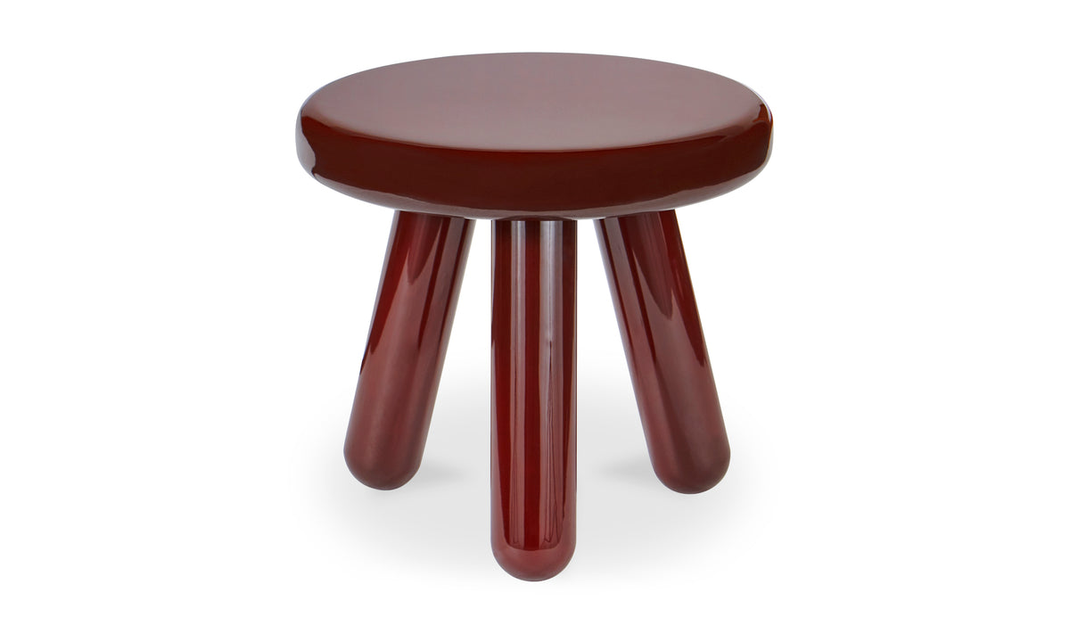 Joy Accent Table Deep Red Lacquer.