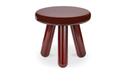 Joy Accent Table Deep Red Lacquer.