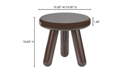 Joy Accent Table Dark Brown Lacquer.