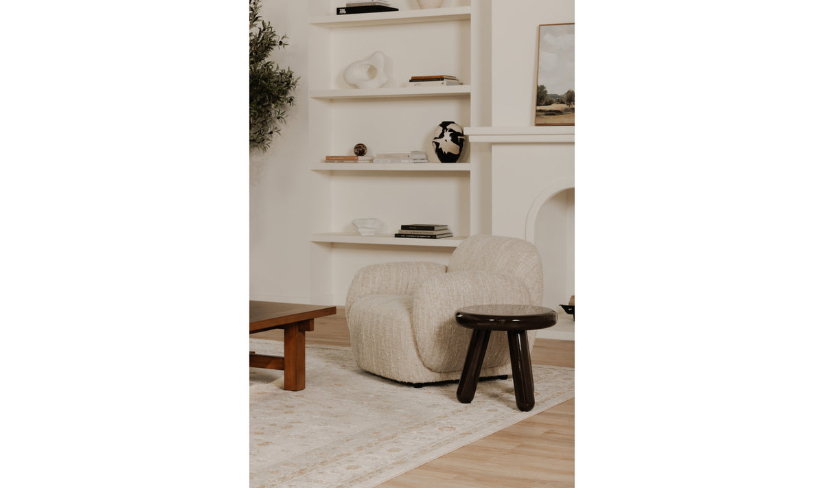 Joy Accent Table Dark Brown Lacquer.