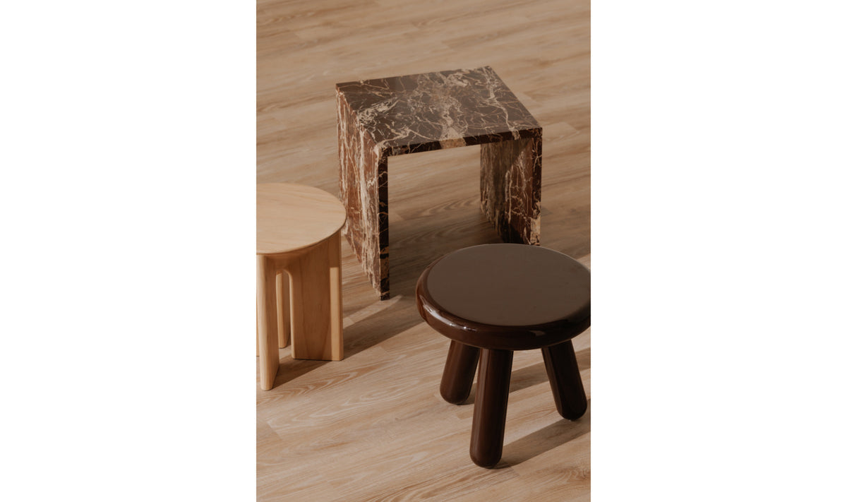 Joy Accent Table Deep Red Lacquer.