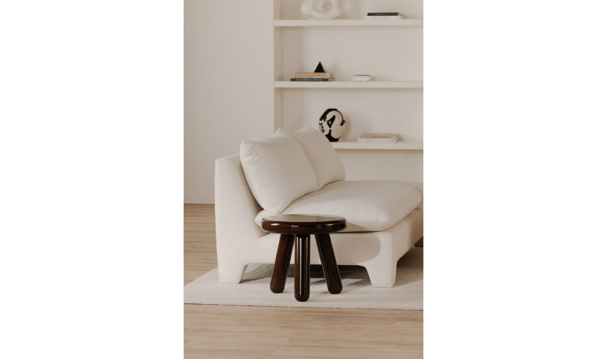 Joy Accent Table Deep Red Lacquer.