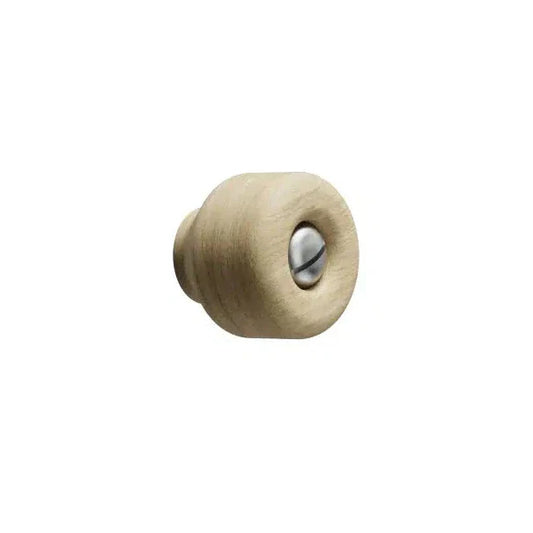 Round Wood "Nola" White Oak Cabinet Knob.
