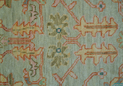 Elaine Custom Made Beige Traditional Design Hand Knotted Wool Rug.