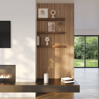 Real Wood Floating Kitchen Shelves.