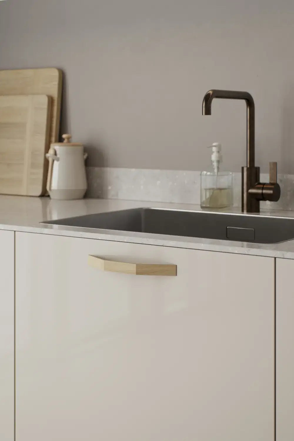 White Oak Wood "Rialto" Drawer Pulls.
