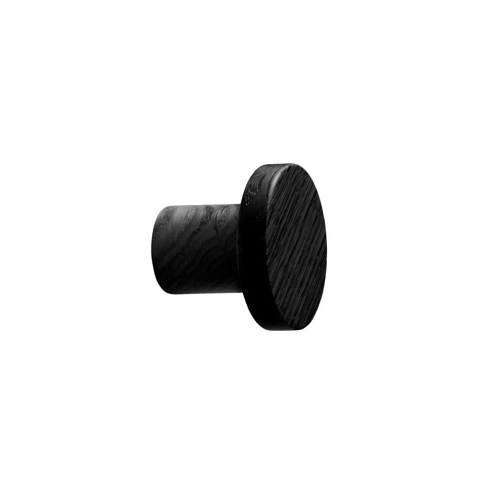 Black Lacquered Wood "Pinta" Cabinet Knob and Drawer Pulls