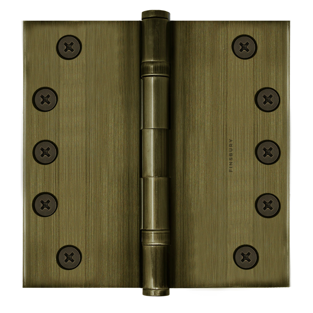 5x5 Inch Solid Brass Ball Bearing Door Hinge - Antique Brass.