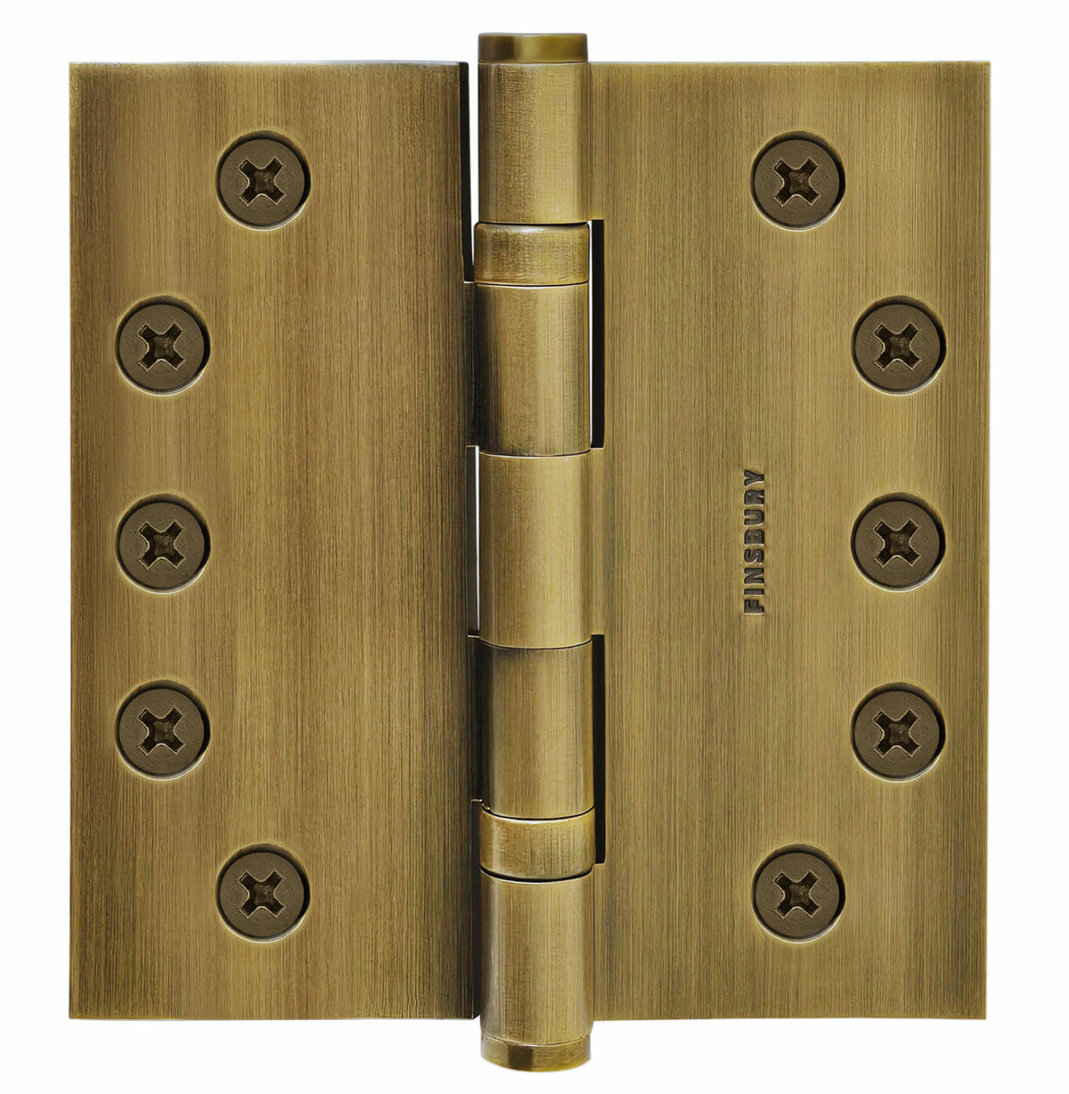 5x5 Inch Solid Brass Ball Bearing Door Hinge - French Antique.