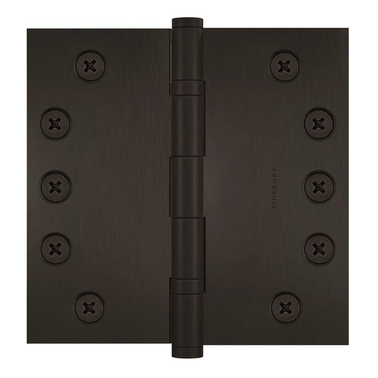 5x5 Inch Solid Brass Ball Bearing Door Hinge - Oil-Rubbed Bronze.