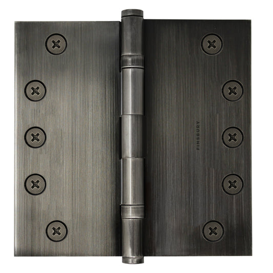 5x5 Inch Solid Brass Ball Bearing Door Hinge - Pewter.