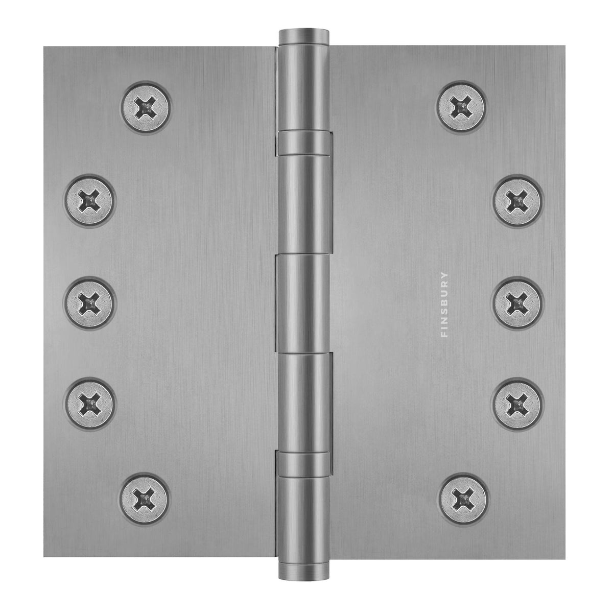 5x5 Inch Solid Brass Ball Bearing Door Hinge - Satin Nickel.