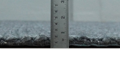 5x8 and 8x10 Braided Wool Solid Gray Hand Woven Soft Plush Area Rug.