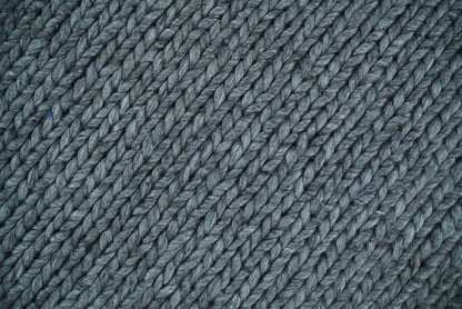 5x8 and 8x10 Braided Wool Solid Gray Hand Woven Soft Plush Area Rug.