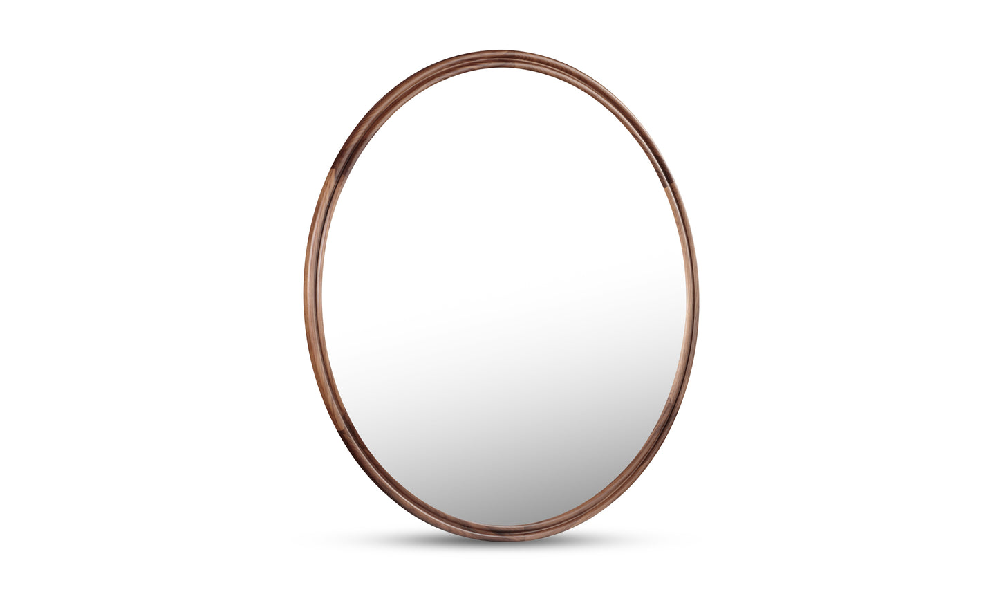 Alcott Small Round Mirror Walnut