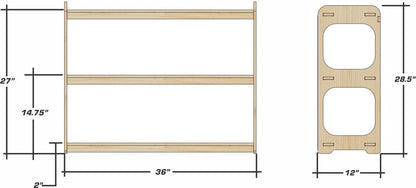RILEY- Open Sided Toy Shelf