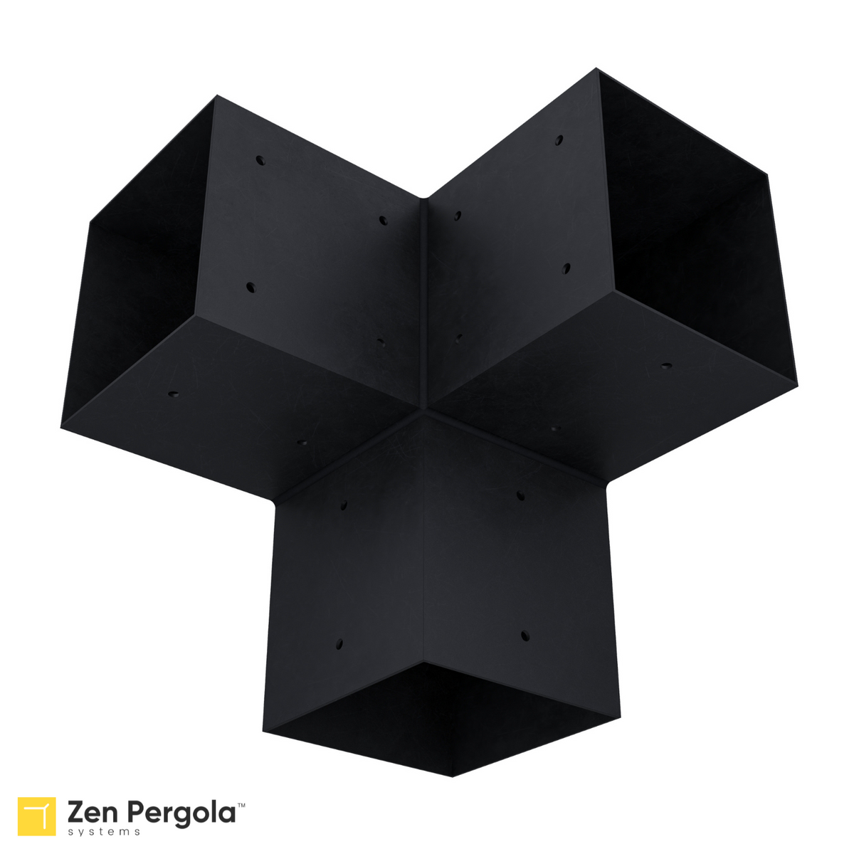 Pergola 3-Arm Post Bracket (for 6x6 Wood Posts).