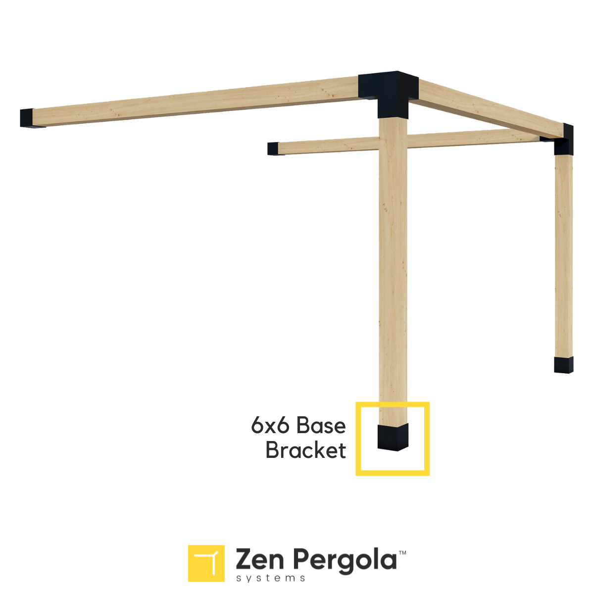 Pergola Post Base Bracket (for 6x6 Wood Posts).