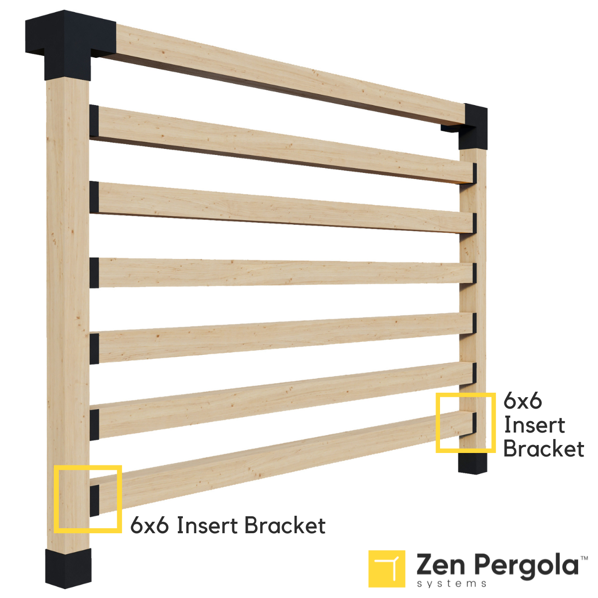 Pergola Insert Bracket (for 6x6 Wood Posts).