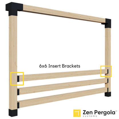 Pergola Insert Bracket (for 6x6 Wood Posts).