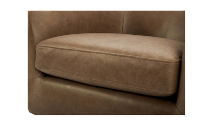 Oscy Leather Swivel Chair Tan.