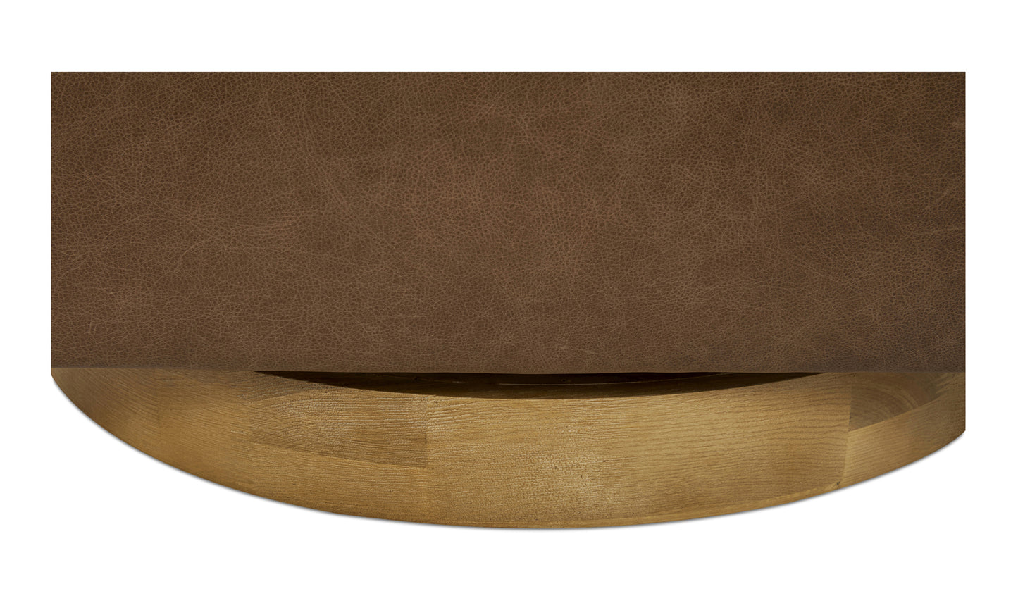 Oscy Leather Swivel Chair Tan.