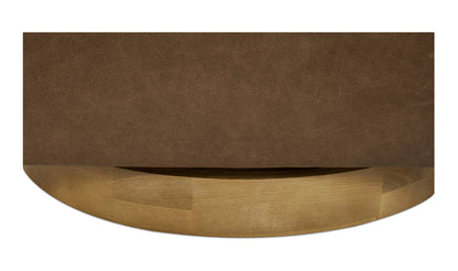 Oscy Leather Swivel Chair Tan.
