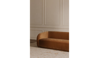 Faye Sofa Tan Faux Mohair