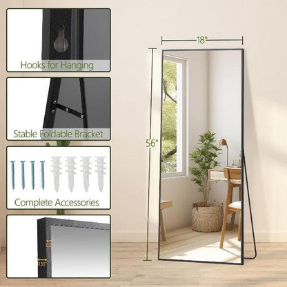 Black Full Length Mirror – Freestanding Floor Mirror