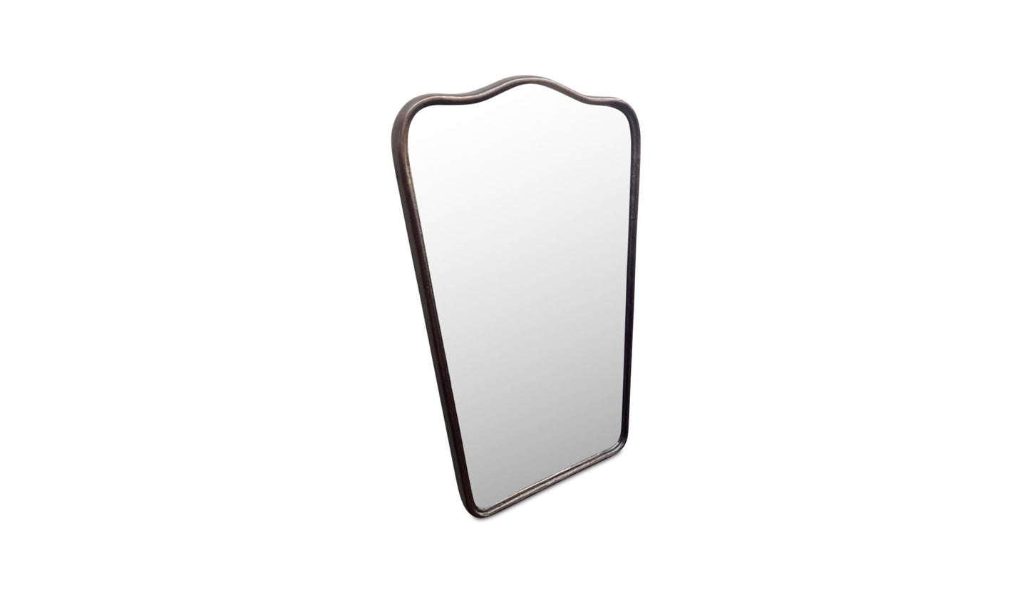 Keyes Mirror Blackened Bronze Cast Aluminum