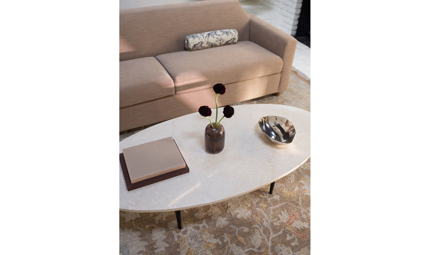 Winona Coffee Table Botticino Beige Marble
