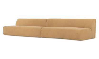 Naomi 2 Piece Wave Modular Sectional Golden Yellow