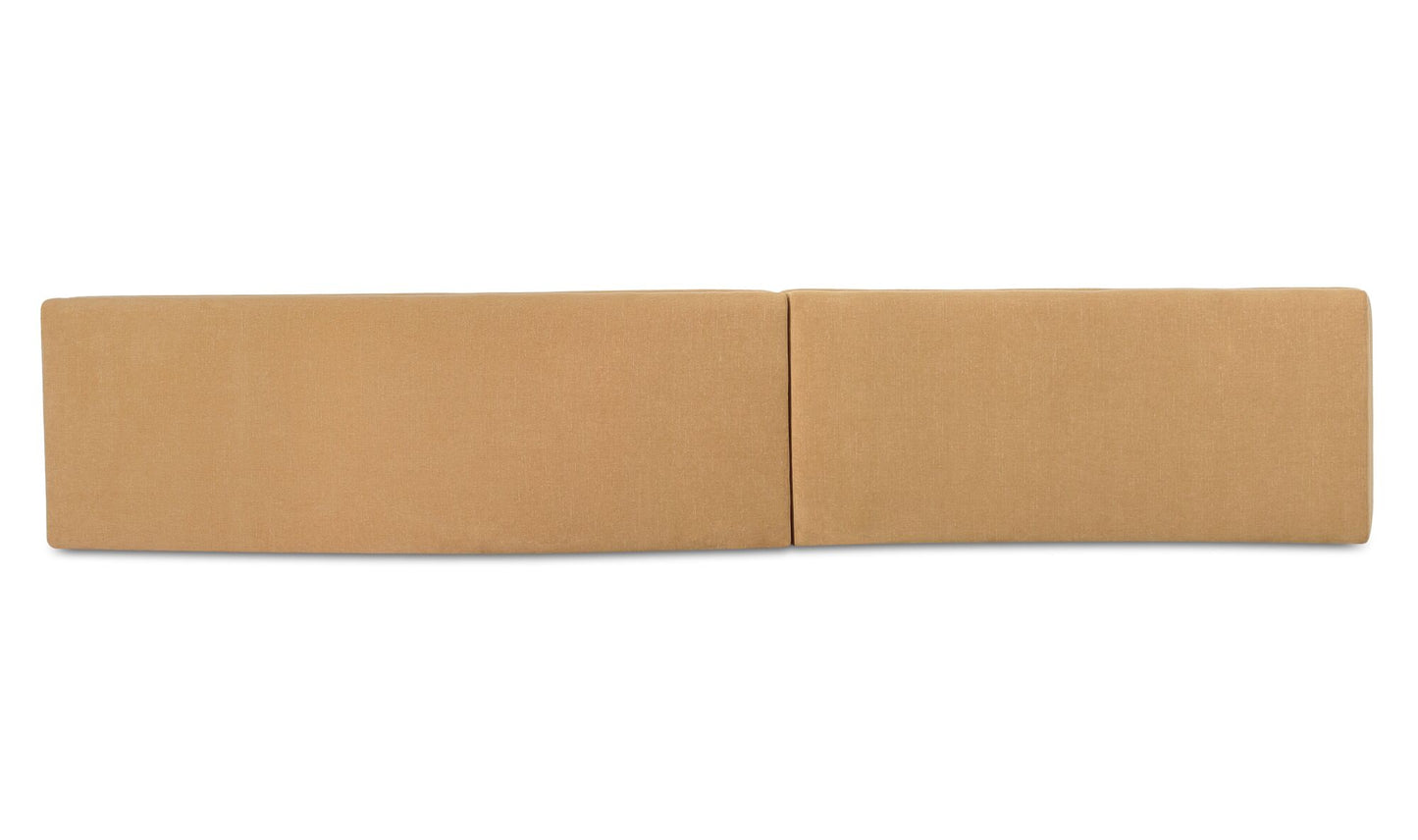 Naomi 2 Piece Wave Modular Sectional Golden Yellow