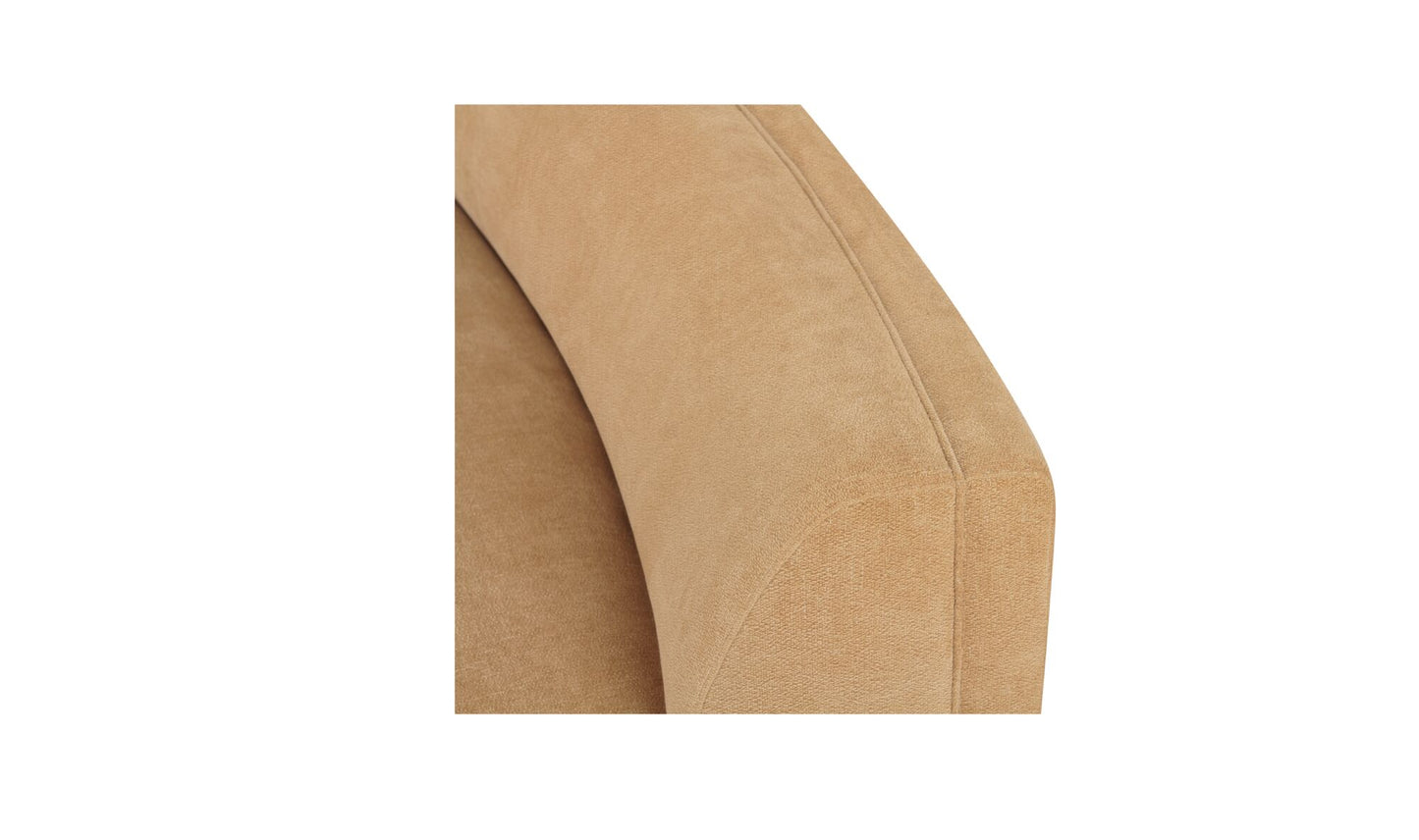 Naomi 2 Piece Wave Modular Sectional Golden Yellow