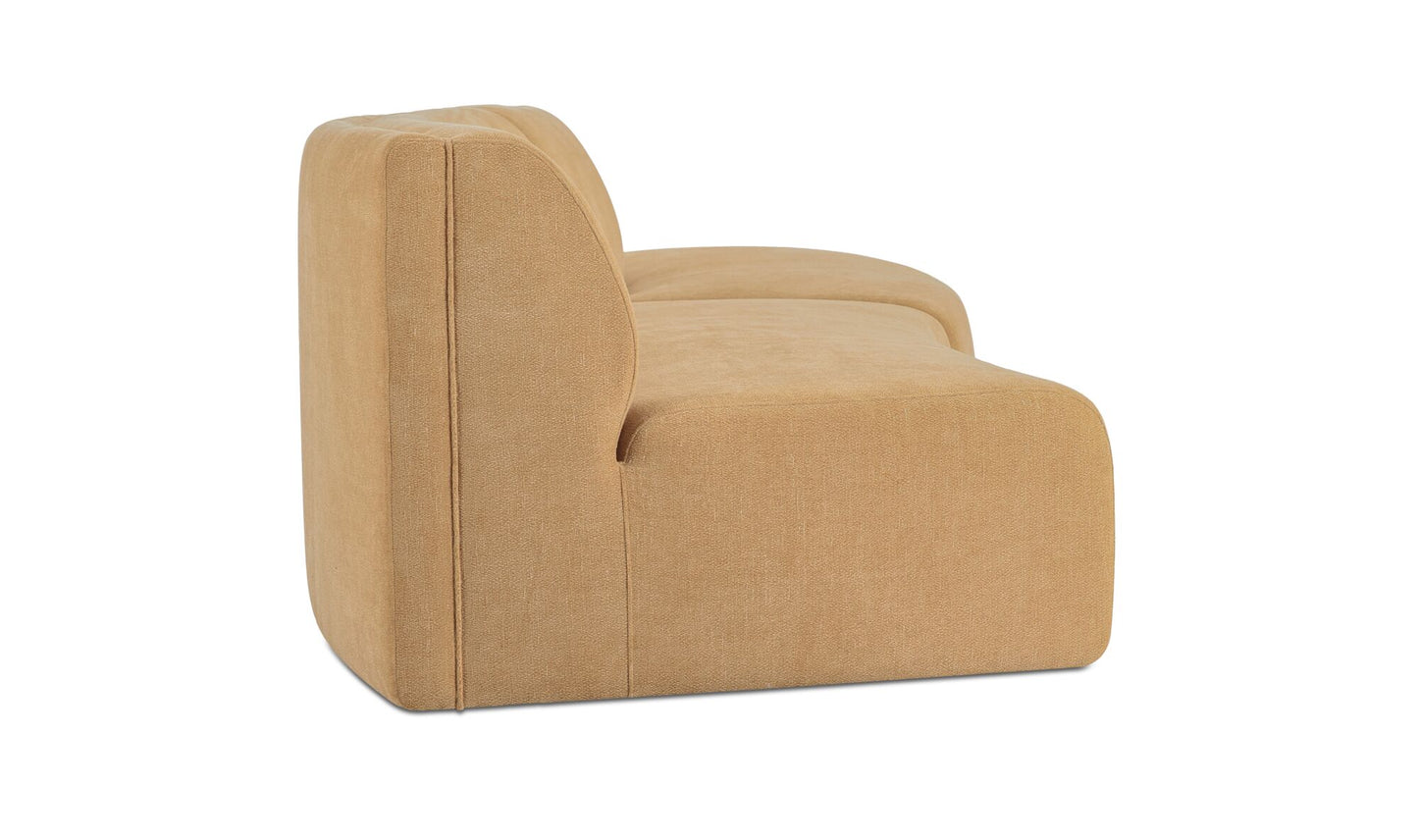 Naomi 2 Piece Concave Modular Sectional Golden Yellow