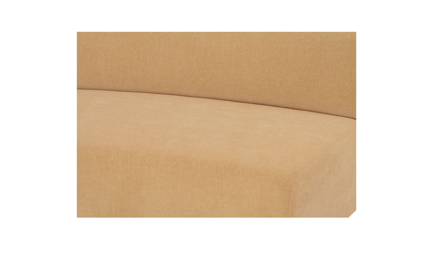 Naomi 2 Piece Concave Modular Sectional Golden Yellow