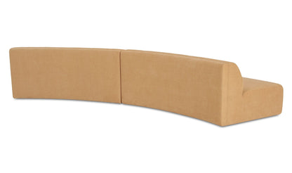 Naomi 2 Piece Convex Modular Sectional Golden Yellow