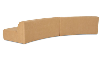 Naomi 2 Piece Convex Modular Sectional Golden Yellow
