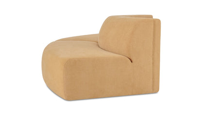 Naomi 2 Piece Convex Modular Sectional Golden Yellow