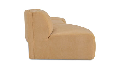 Naomi 3 Piece Wave Modular Sectional Golden Yellow