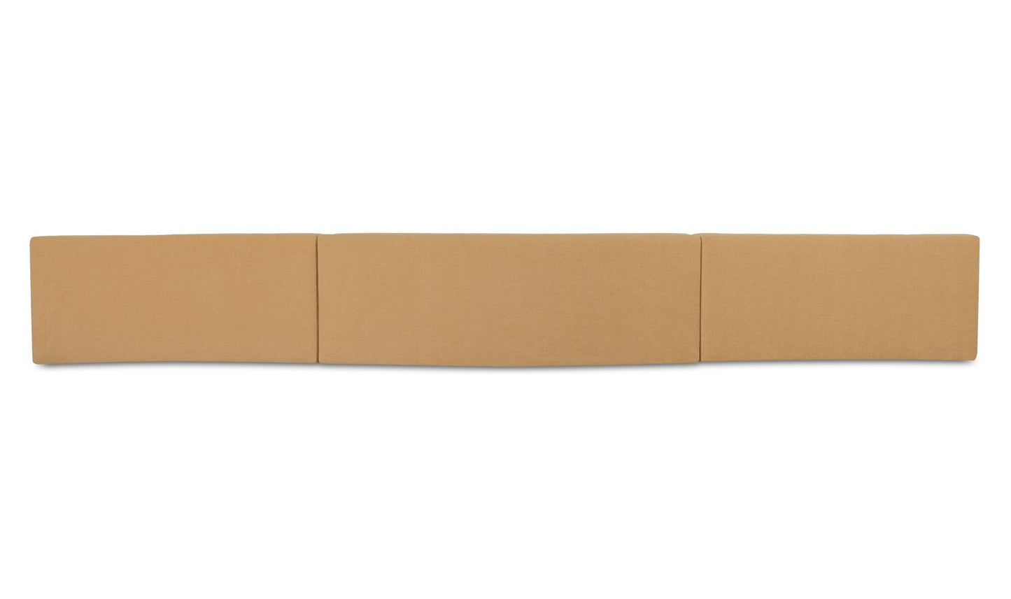 Naomi 3 Piece Wave Modular Sectional Golden Yellow